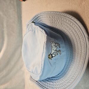 OSFA Light Blue Bucket Hat with Embroidered Design